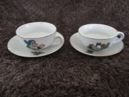 RARE FIND!!  VINTAGE 1950`s MARX, JAPAN TEASET - WALT DISNEY SNOW WHITE & THE SEVEN DWARFS