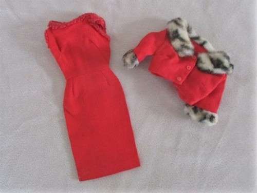 FOR YOUR VINTAGE BARBIE - MATTEL 1966/67 MATINEE FASHION # 1640 1965 "RED DELIGHT" FASHION PAK