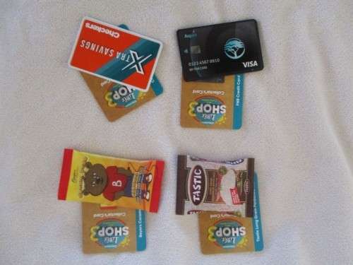 A BATCH OF 15 CHECKERS LITTLE SHOP 3 ITEMS WITH COLLECTOR'S CARDS - NO DUPLICATES
