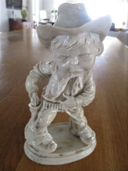 FOR ZEEBOB ONLY - GIUSEPPE ARMANI FIGURINE ENTITLED `LITTLE COWBOY` - SIGNED