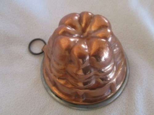FOR CONTESSA ONLY - A SET OF THREE COLLECTABLE ANTIQUE COPPER JELLY MOULDS