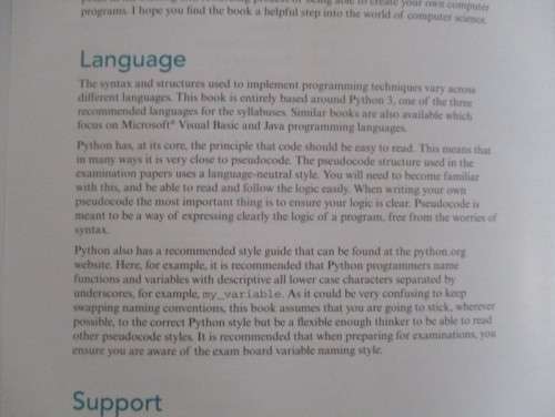 COMPUTER SCIENCE FOR CAMBRIDGE IGCSE & O LEVEL - PROGRAMMING BOOK FOR PYTHON - NEW