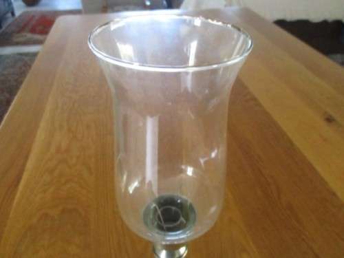 ORNATE CANDLESTICK WITH GLASS COVER