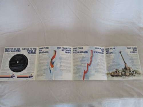 POLITICAL HISTORY - 6 MAY 1987 BOOKLET AND RECORD - ENGLISH AND AFRIKAANS - WHY YOU SHOULD VOTE NP