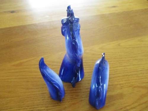 THE PRETTIEST PORCELAIN MYTHICAL SEA CREATURE/HIPPOCAMP IN THREE POSEABLE SECTIONS