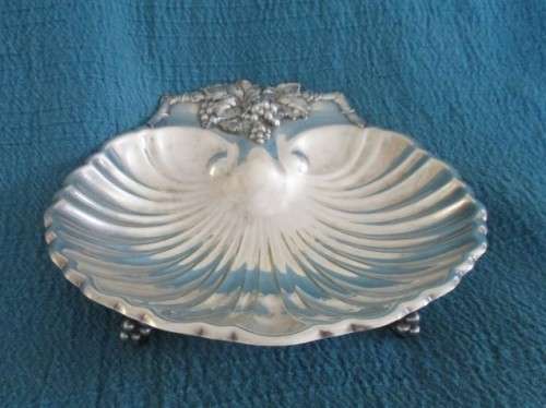 Relisted - Large Reed & Barton 209 silver plated footed scallop shell dish