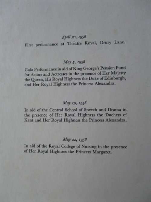 1958 SOUVENIR PROGRAMME BOOK - MY FAIR LADY AT THEATRE ROYAL WITH JULIE ANDREWS/REX HARRISON