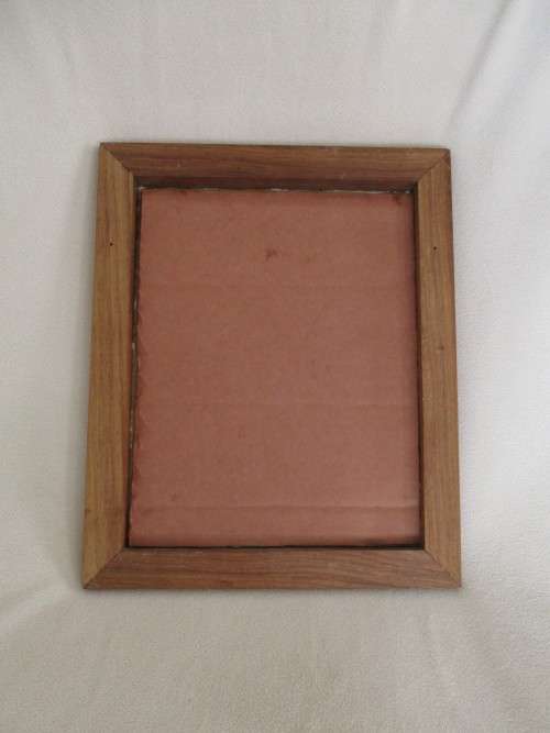 VINTAGE COPPER PLAQUE MOUNTED ON WOODEN FRAME - PRAYING HANDS (AFRIKAANS)