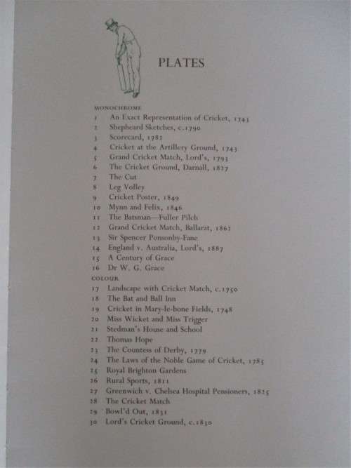 1969 FIRST EDITION - THE NOBLEST GAME - A BOOK OF FINE CRICKET PRINTS - NEVILLE CARDUS & JOHN ARLOTT