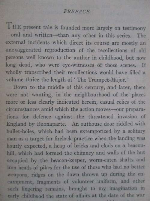 1928 HARD COVER - THOMAS HARDY - THE TRUMPET MAJOR JOHN LOVEDAY A SOLDIER IN THE WAR WITH BUONAPARTE