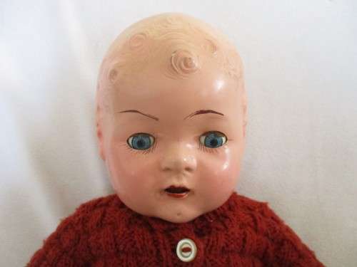 ANTIQUE RELIABLE, CANADA DOLL  - OPEN/CLOSE EYES & TWO CUTE FRONT TEETH