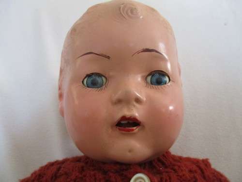 ANTIQUE RELIABLE, CANADA DOLL  - OPEN/CLOSE EYES & TWO CUTE FRONT TEETH