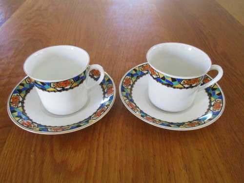 MORNING COFFEE FOR TWO - VINTAGE ART DECOR EPIAG SET - CZECHOSLOVAKIA