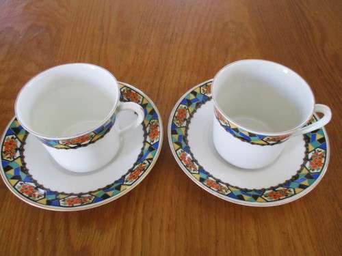 MORNING COFFEE FOR TWO - VINTAGE ART DECOR EPIAG SET - CZECHOSLOVAKIA