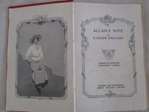 1914 - RATHER RARE - ALLAN`S WIFE BY H. RIDER HAGGARD (AUTHOR OF KING SOLOMON`S MINES