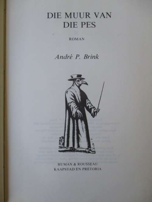 HARDEBAND BOEK MET STOFJAS - DIE MUUR VAN DIE PES DEUR ANDRE P. BRINK