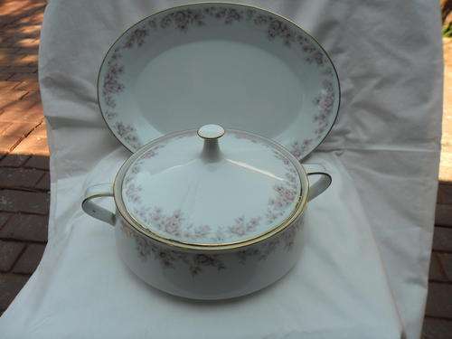 Stunning Noritake Marion Casserole Dish with lid and Platter
