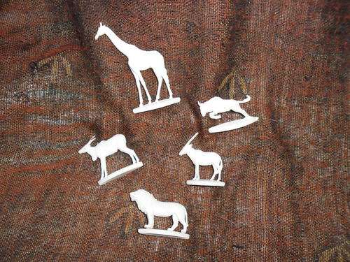 Five VERY collectable ivory Coca Cola Animals of Africa from the 1960s