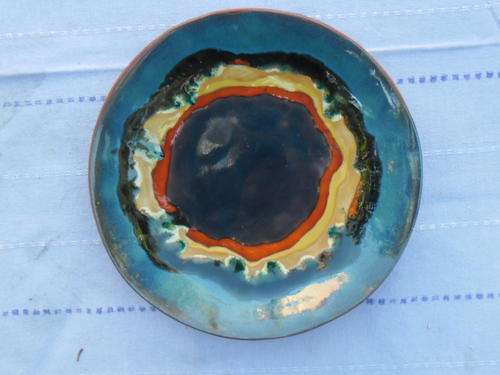 Stunning Handmade glazed shallow dish