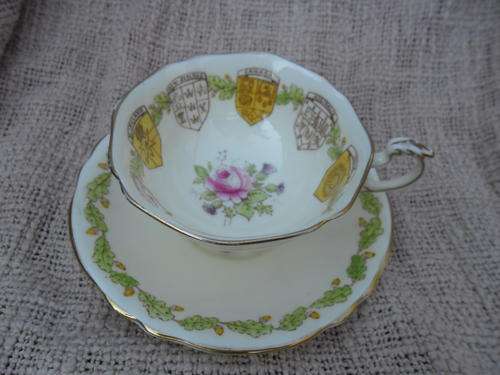 RARE and beautiful Patriotic Service Cup and Saucer.