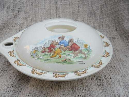 Lovely Barbara Vernon  Bunnykins Warming Dish