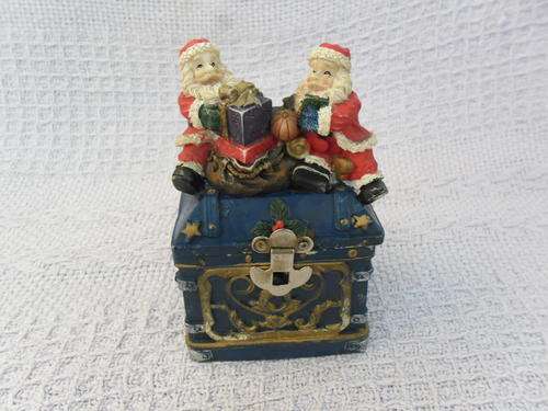 VINTAGE FATHER CHRISTMAS TRINKET/SAVINGS BOX