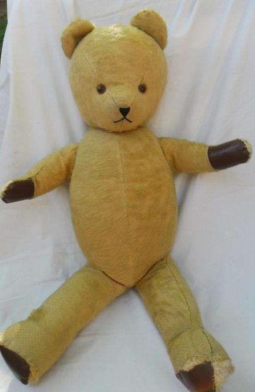WOW!!!LARGE (70CM TALL)ANTIQUE MOHAIR TEDDY BEAR (CIRCA1930s)