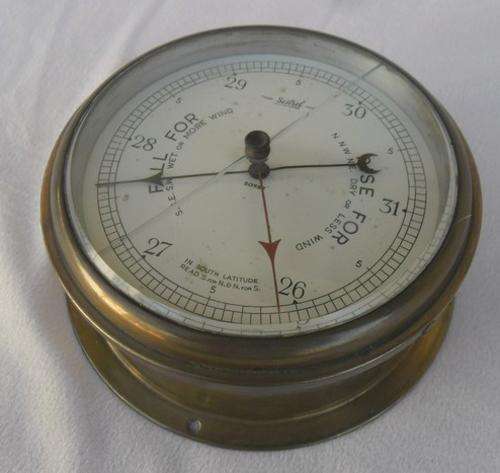VINTAGE AND STUNNING!! SESTREL OLD  BRASS SHIP'S BAROMETER!!!
