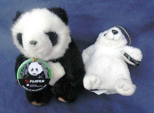 A COCA COLA POLAR BEAR AND A FUJIFILM PANDA - MINIATURE AND COLLECTABLE!!