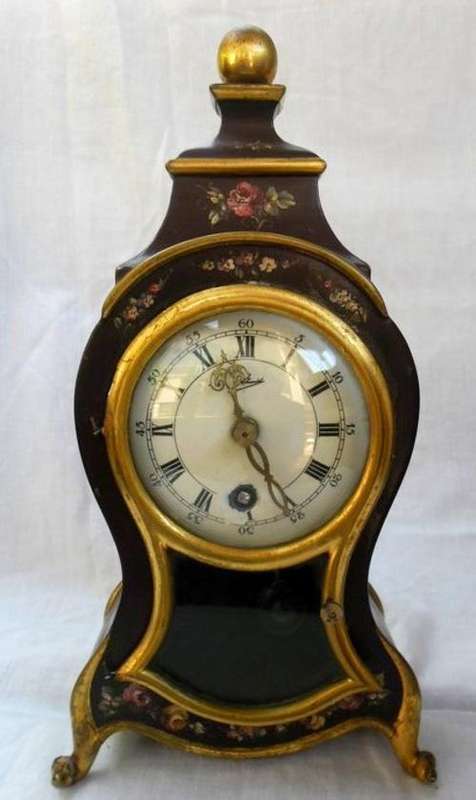 WOW!!  STUNNING VINTAGE  SCHMIDT-SCHLENKER MANTEL CLOCK IN WORKING CONDITION!!!  (WITH BELL STRIKE)!