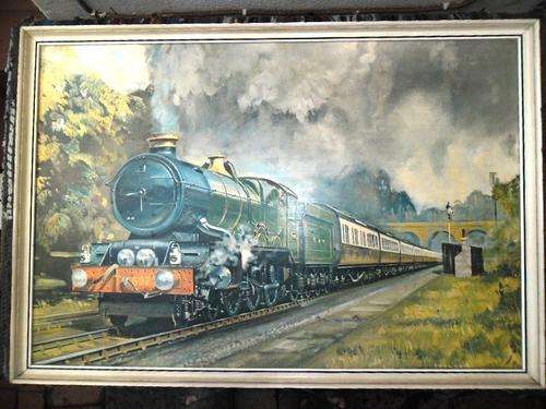 WOW!! FOR STEAM TRAIN ENTHUSIASTS!! LARGE PRINT OF 1930 STEAM ENGINE "KING RICHARD 1"