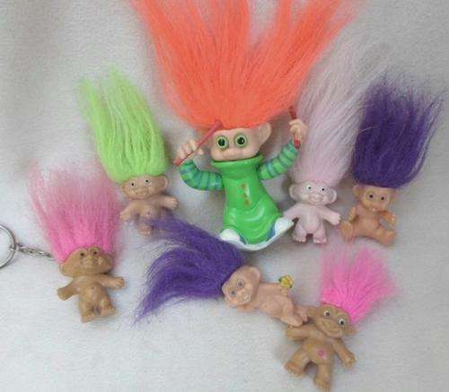 SIX TEENY WEENY AND ONE SMALL TROLL FOR ONE CRAZY PRICE!!