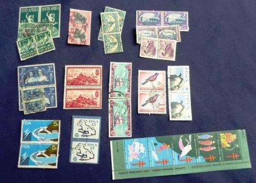 19 SETS OF HINGED STAMPS (SOUTH AFRICAN)