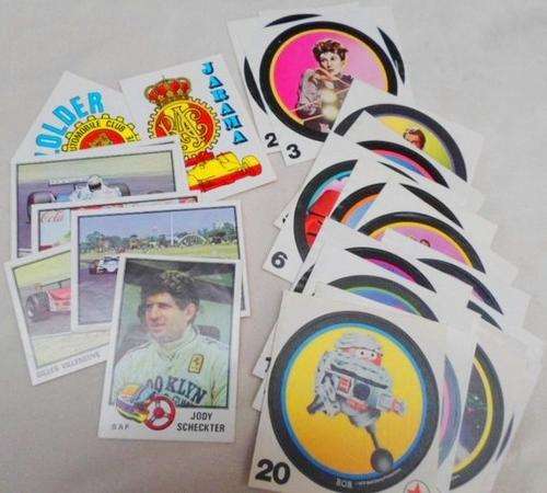 1979 CALTEX STICKERS OF 'THE BLACK HOLE' MOVIE PLUS FIGURINE PANINI 'F1 GRAND PRIX' STICKER CARDS