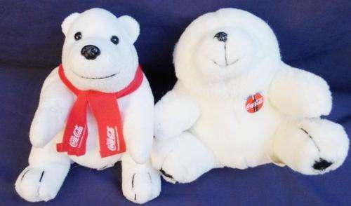 TWO COLLECTABLE COCA-COLA POLAR BEARS FOR ONE PRICE!!