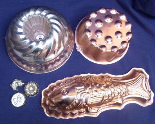 THREE LOVELY JELLY MOULDS (AND THREE TOY ONES ADDED FOR FUN!)