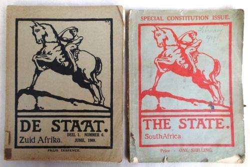 TWO RARE AND HISTORICALLY SIGNIFICANT PUBLICATIONS   - DE STAAT AND THE STATE - 1909