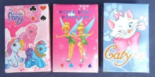 THREE SETS OF PLAYING CARDS FOR GIRLS!!