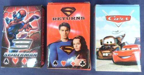 THREE SETS OF PLAYING CARDS FOR BOYS - LOVELY CHRISTMAS STOCKING FILLER!!