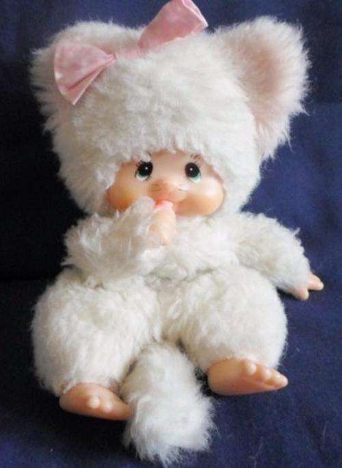 A RARE SEKIGUCHI  MONCHHICHI WHITE CAT - 'MINKA'!!