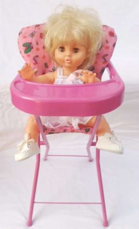 PRETTY DOLL'S FOLD-UP FEEDING CHAIR (DOLL ONLY FOR DEMO - NOT INCLUDED)!!