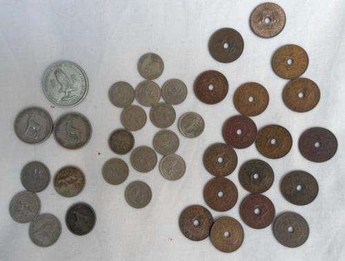 A PILE OF RHODESIA AND NYASALAND COINS!!