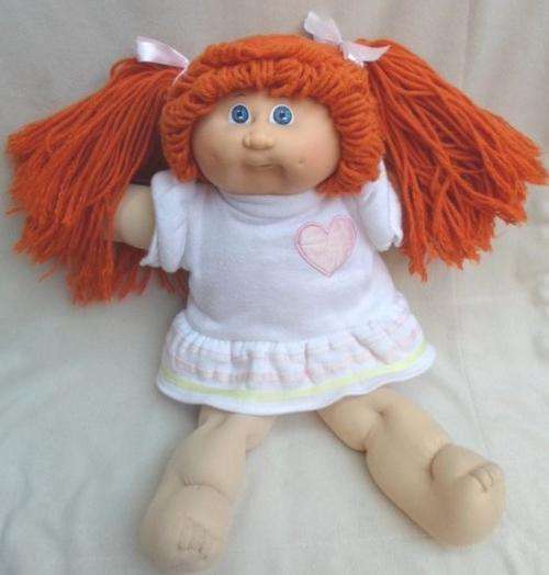 WOW! ONE OF THE FIRST!! A VINTAGE 1983/4 RED HEADED CABBAGE PATCH DOLL IN CPK DRESS!!