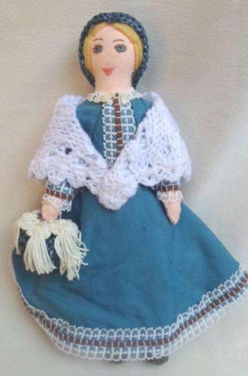 A VERY OLD VINTAGE CLOTH DOLLY - EXQUISITELY MADE AND DRESSED!!