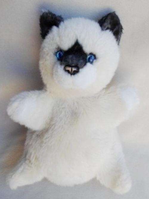 A STUNNING FOUR LEGGED 'TOY TIME' SIAMESE CAT HAND PUPPET WITH BEAUTIFUL EYES!!