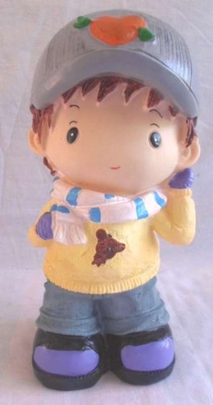 A LARGE 26CM TALL MONEY BOX - SUCH A CUTE LITTLE BOY!!