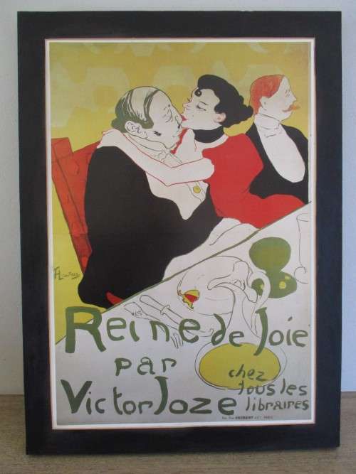 ADD SOME ART NOUVEAU AMBIENCE TO YOUR DECOR - UNUSUAL FRAMED TOULOUSE-LAUTREC PRINT