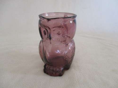 THE CUTEST VINTAGE OWL GLASS CREAMER