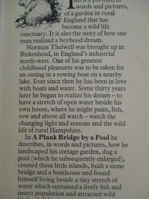 FIRST EDITION - HARDCOVER & DUST JACKET - A PLANK BRIDGE BY A POOL - NORMAN THELWELL - DELIGHTFUL!