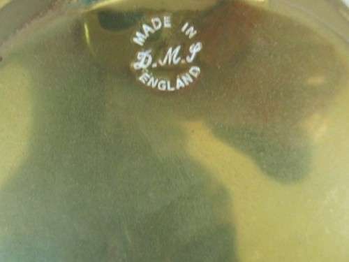 VINTAGE DMJ, ENGLAND BRASS SILENT BUTLER/TABLE CRUMB CATCHER ENGRAVED WITH OLD SAILING SHIP